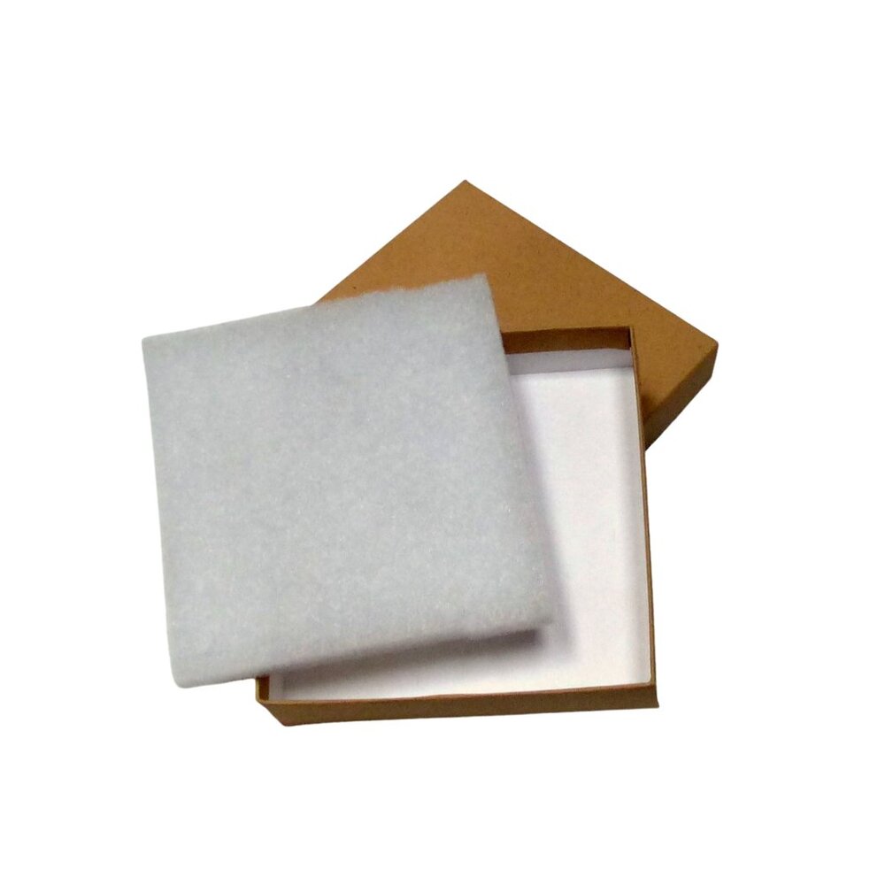 Lot of 72 Natural Brown Cardboard Jewelry Boxes 3.5 x 3.5 x 1" with Insert
